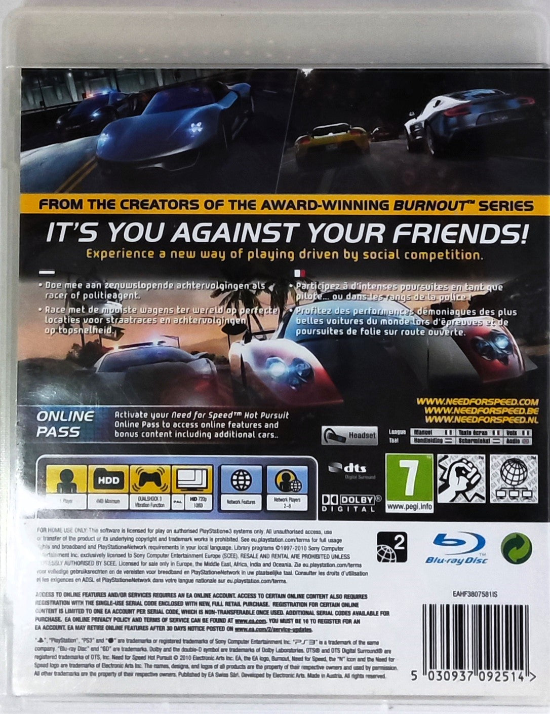 PS3 Need for Speed Hot Pursuit