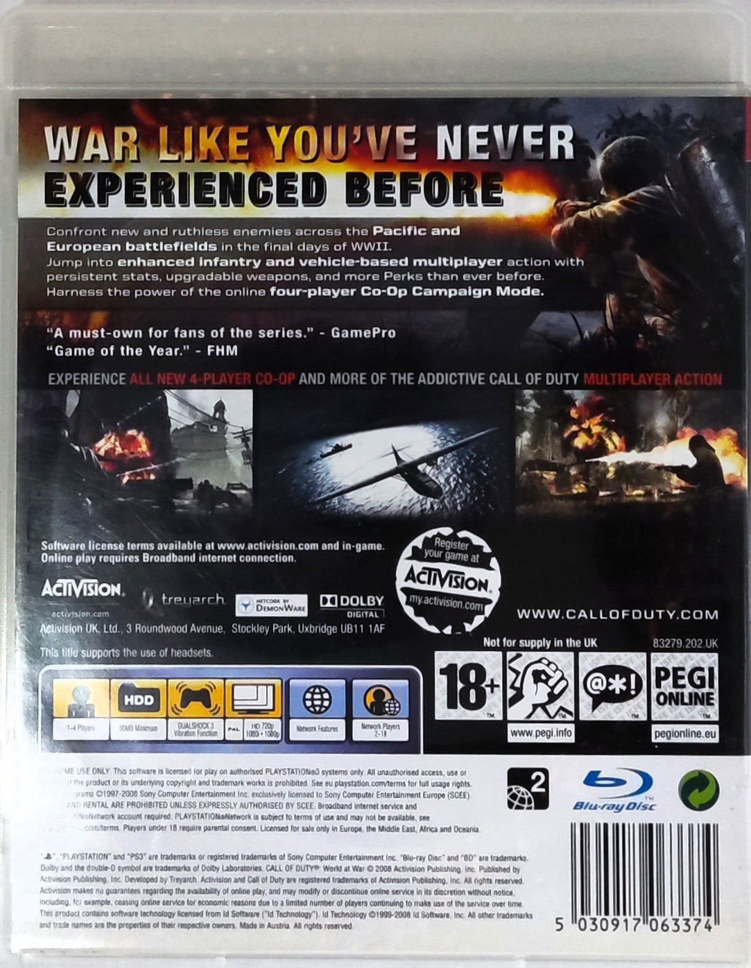 PS3 Call of Duty World at War