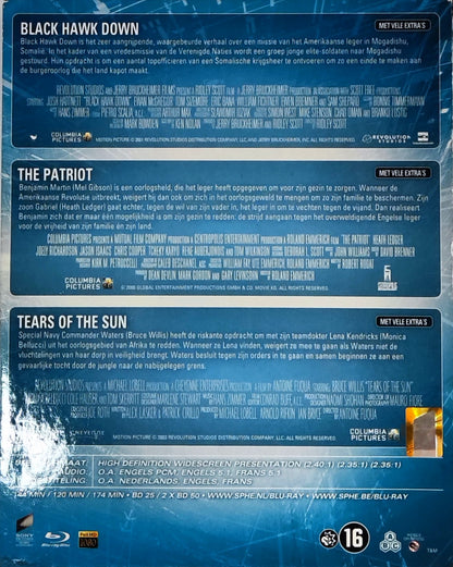 War Collection Black Hawk Down/The Patriot/Tears of The Sun