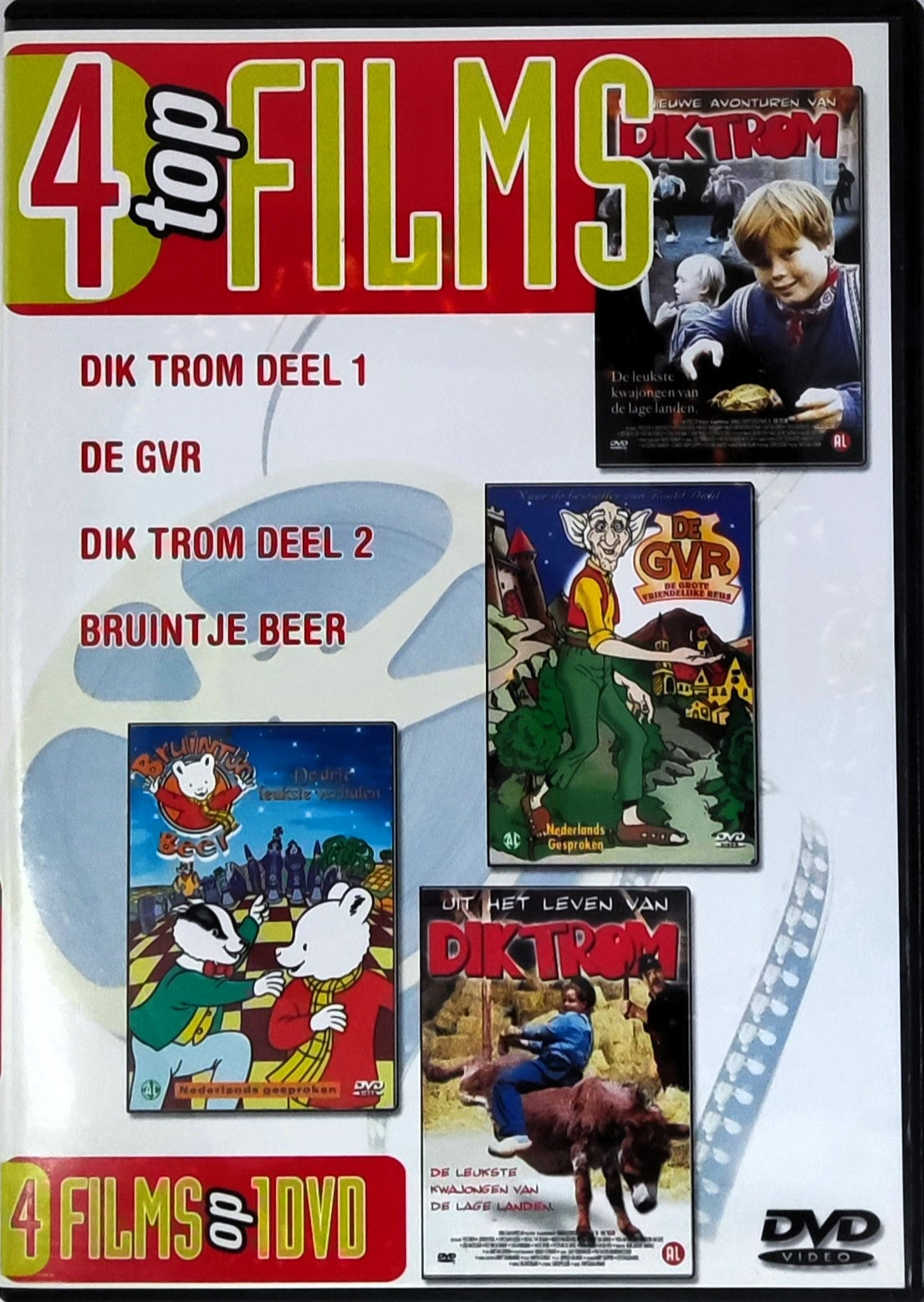 4 Top Kinder Films: Dik Trom 1 / De GVR / Dik Trom 2 / Bruintje Beer