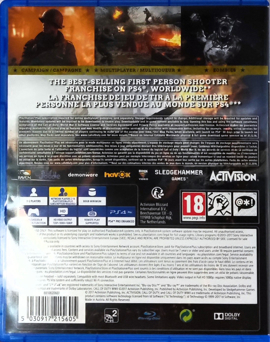 PS4 Call of Duty WWII