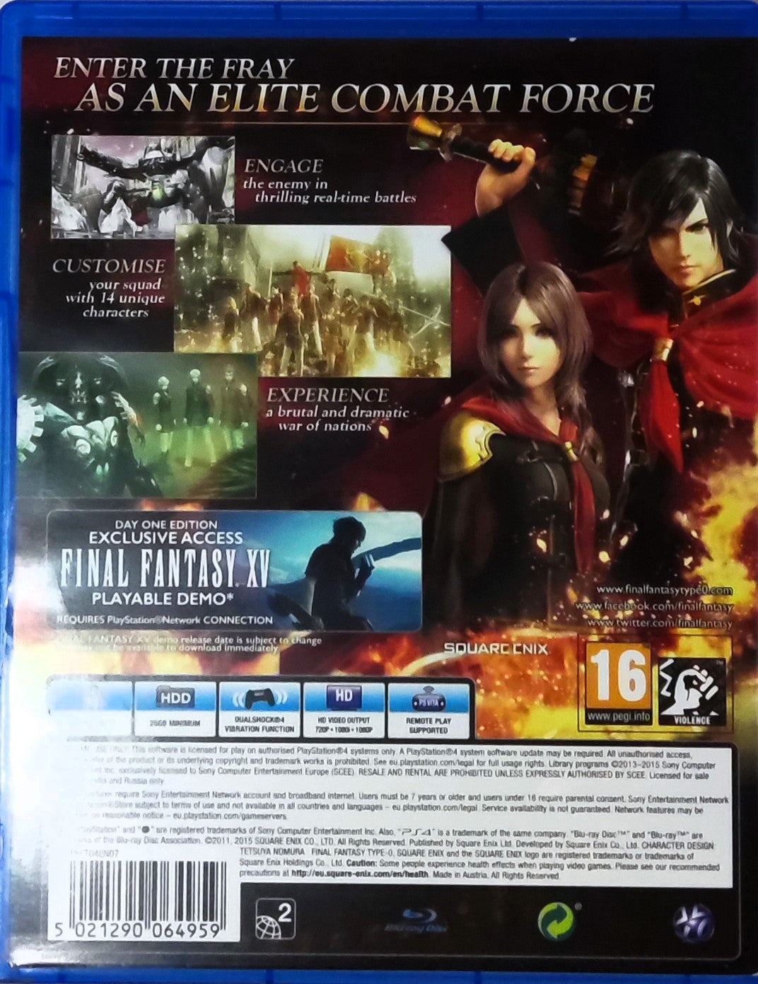 PS4 Final Fantasy Type-0 HD