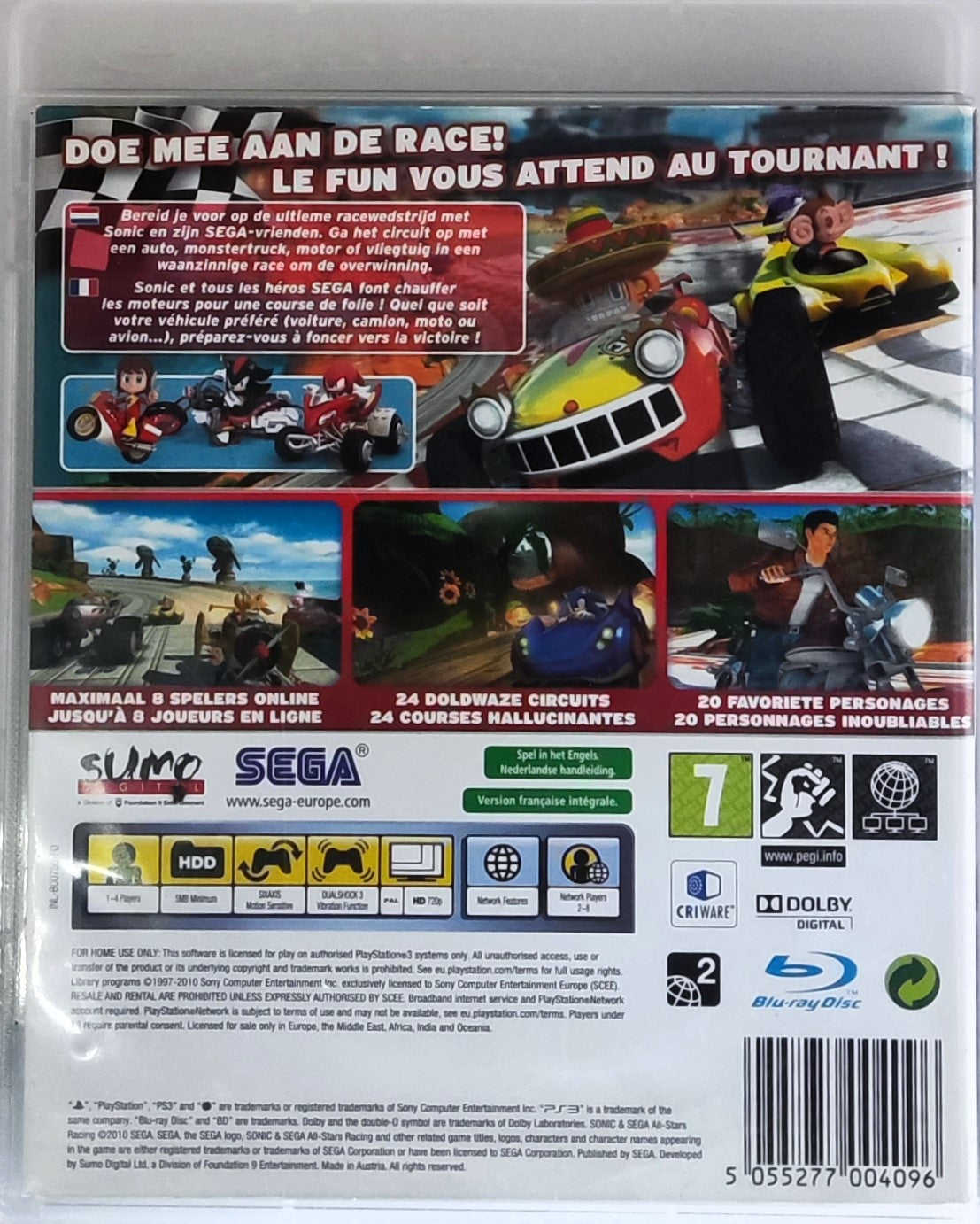 PS3 Sonic Sega All Stars Racing