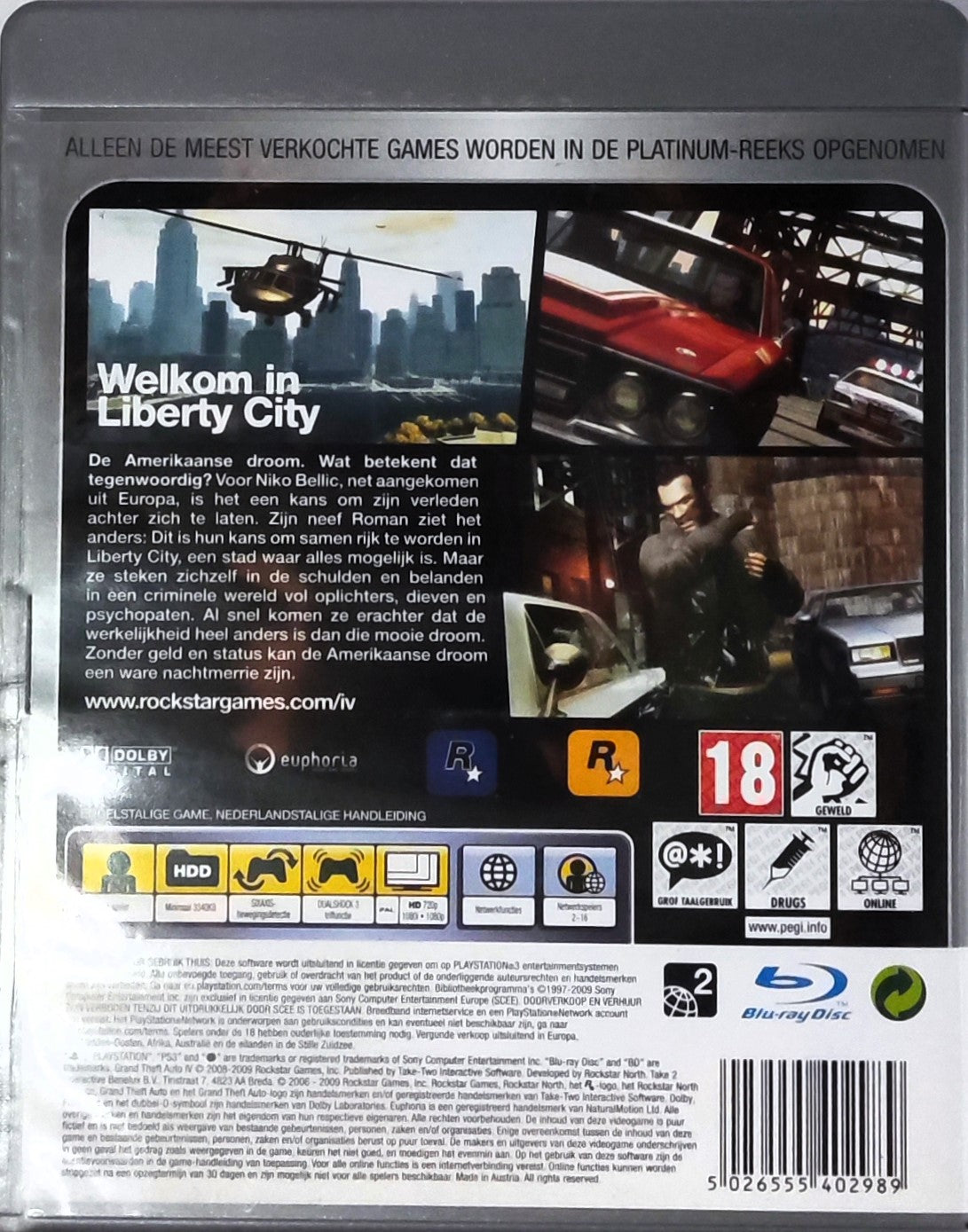 PS3 Grand Theft Auto IV GTA 4 (Platine)