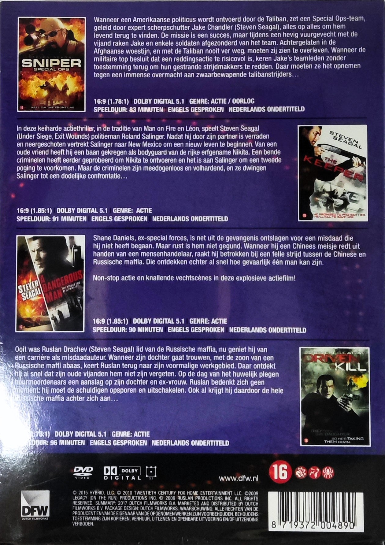 Collection Steven Seagal (NOUVEAU)