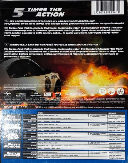 Fast & Furious 1-5 The Complete Collection