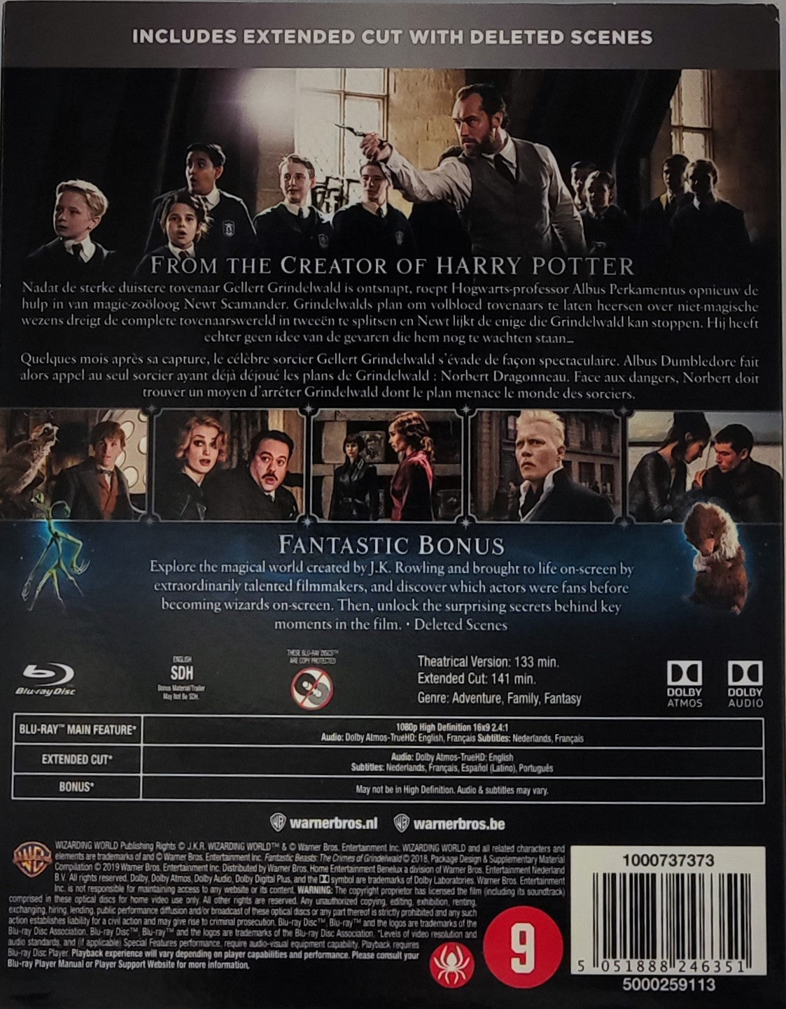 Fantastic Beasts The Crimes of Grindelwald Blu Ray + Extended Cut