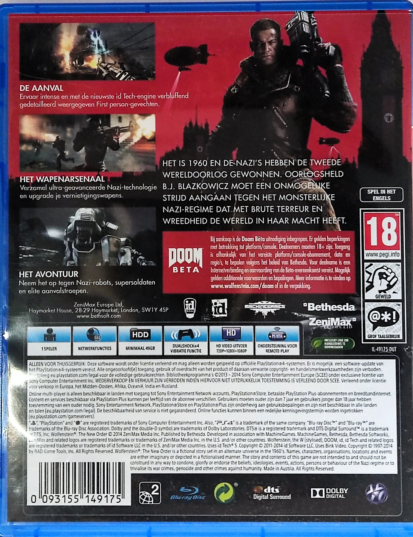 PS4 Wolfenstein The New Order